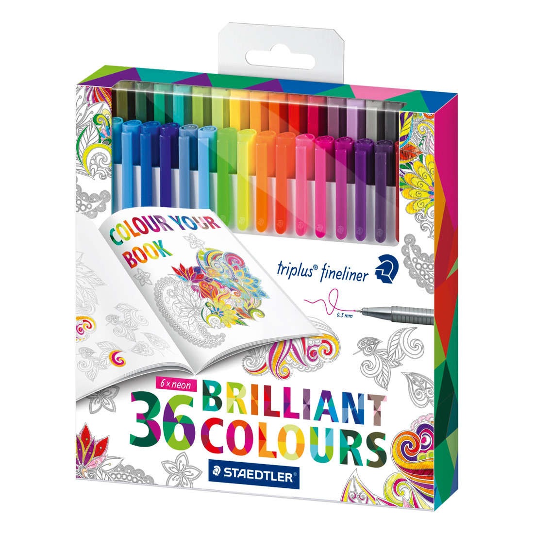 Staedtler Triplus fineliners 36 stuks Staedtler Triplus fineliners 36 stuks