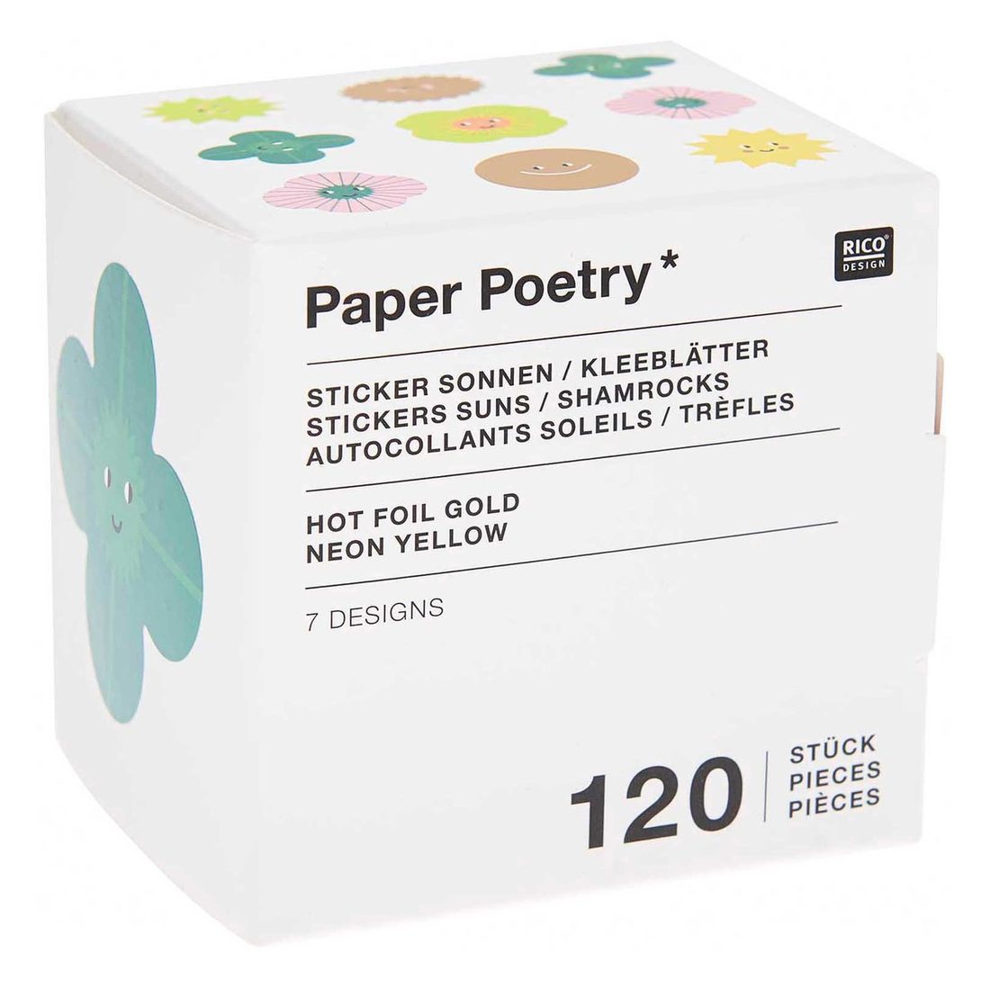 Stickers op rol 55 mm 120 stuks vrolijke mix Stickers op rol 55 mm 120 stuks vrolijke mix