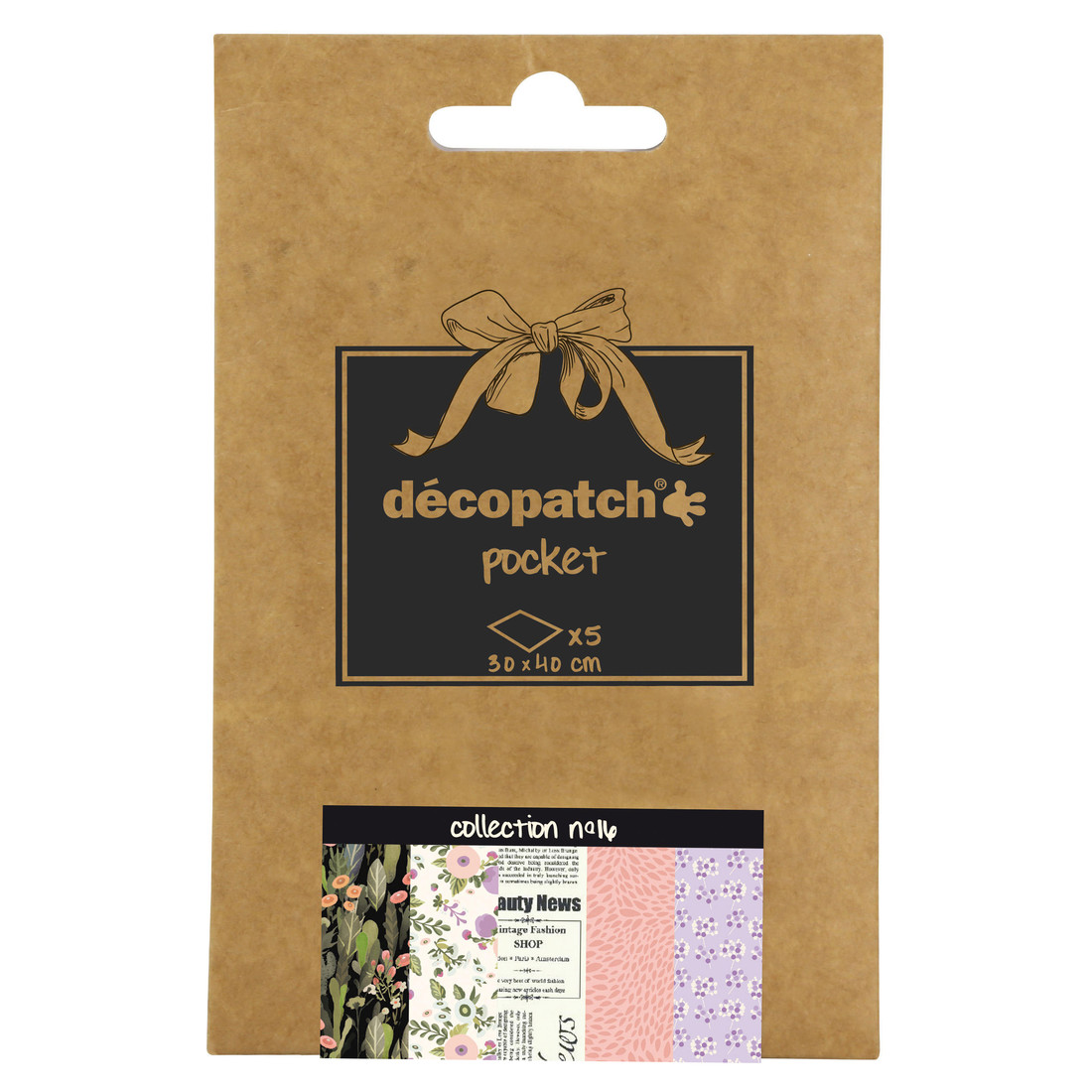 Decopatch papier 30 x 40 cm 5 vel ass. romantisch Decopatch papier 30 x 40 cm 5 vel ass. romantisch