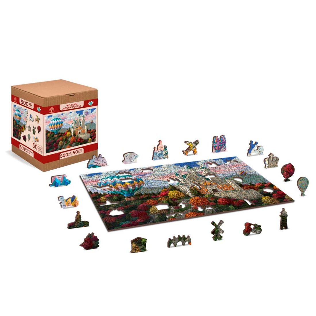 Wooden Puzzles L - Kasteel Neuschwanstein 505 stuks
