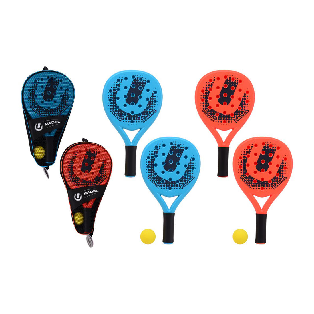 Urban District padelset met 2 rackets, bal en draagtas