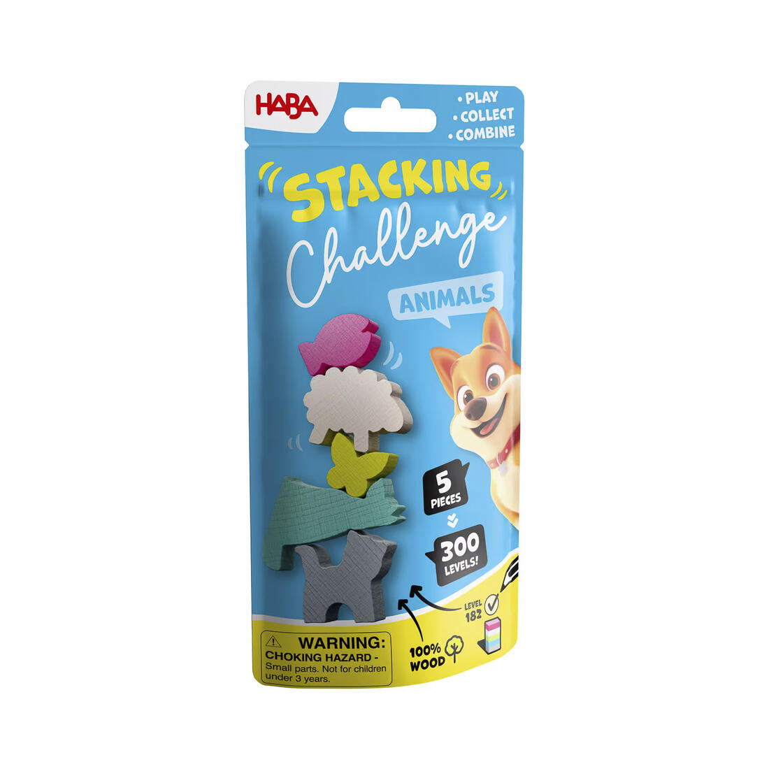 Stacking Challenge (blauw) Dieren 6+