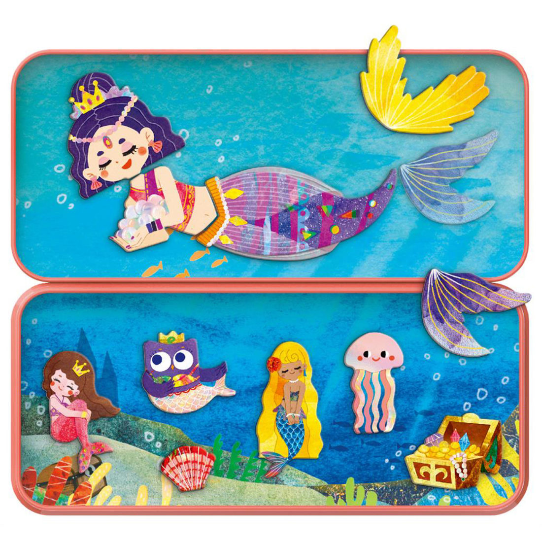 Magnetische reisbox puzzelspel zeemeermin 3+ Magnetische reisbox puzzelspel zeemeermin 3+