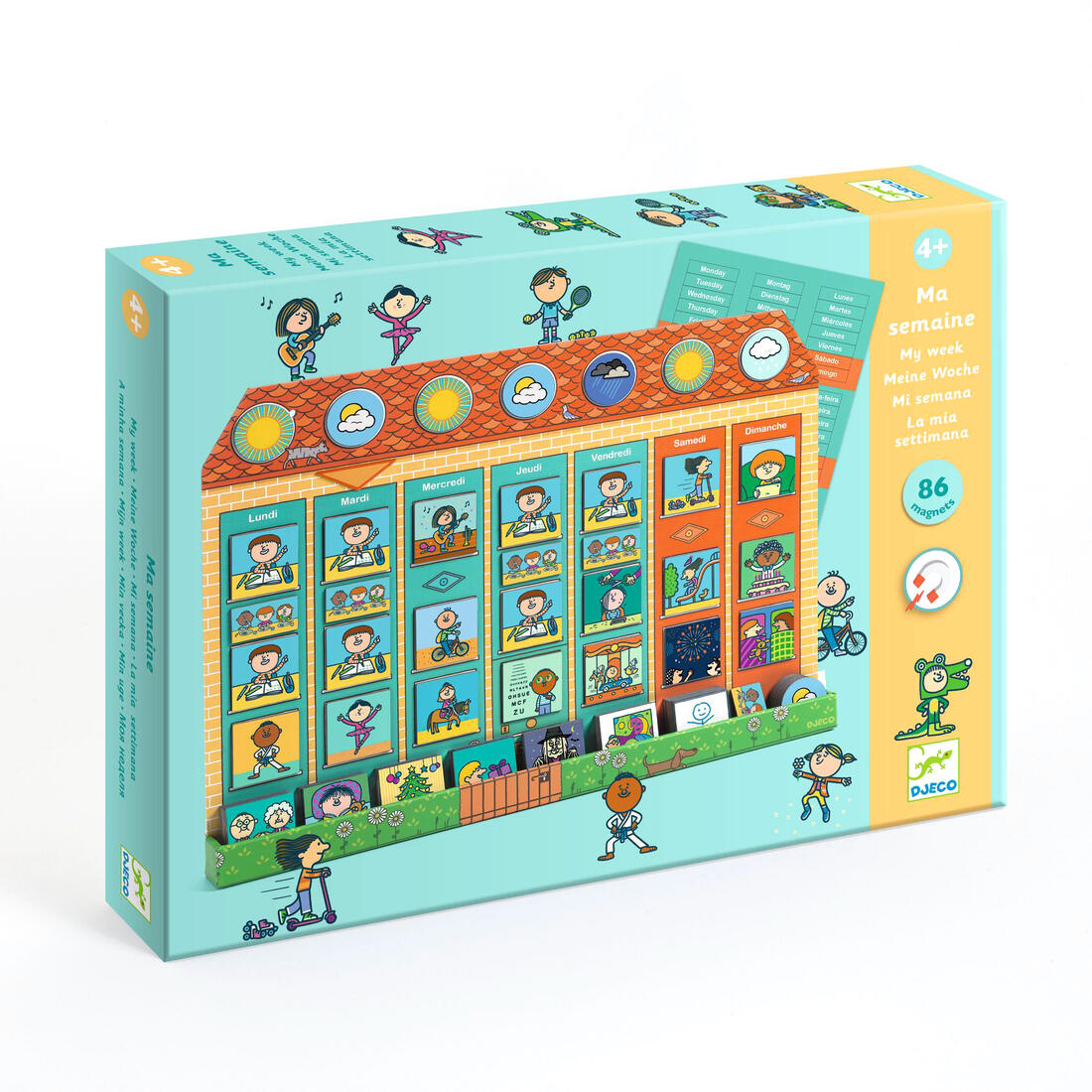 Weekplanner met 86 magneten