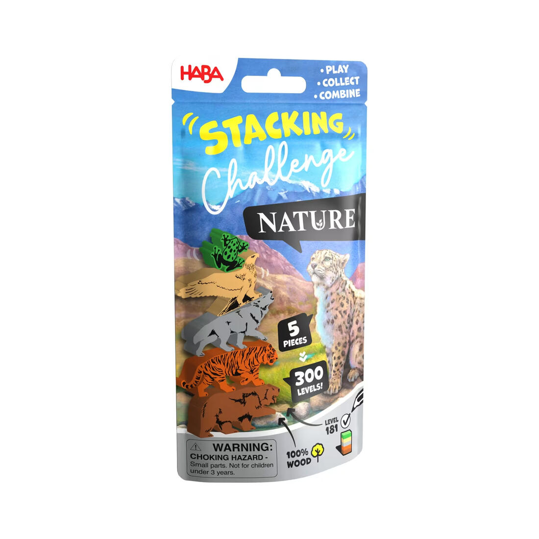 Stacking Challenge (blauw) Nature wilde dieren 8+
