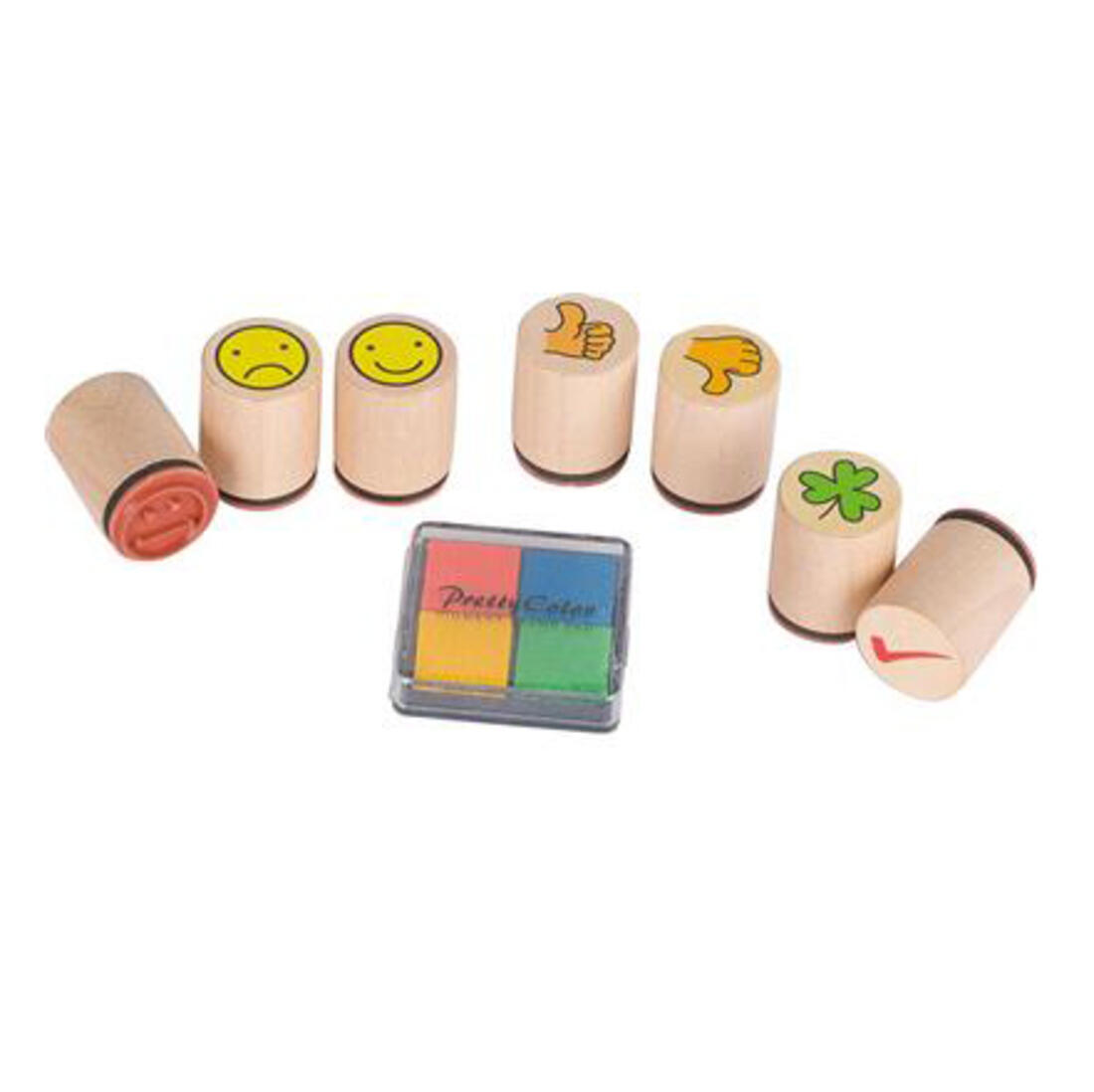 Stempelset motivatie 7 stuks + kussen