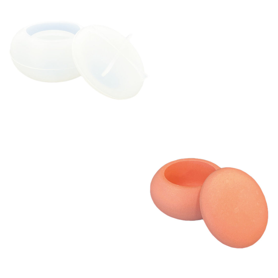 Siliconen mal pot rond met deksel 6 x 4 cm Siliconen mal pot rond met deksel 6 x 4 cm