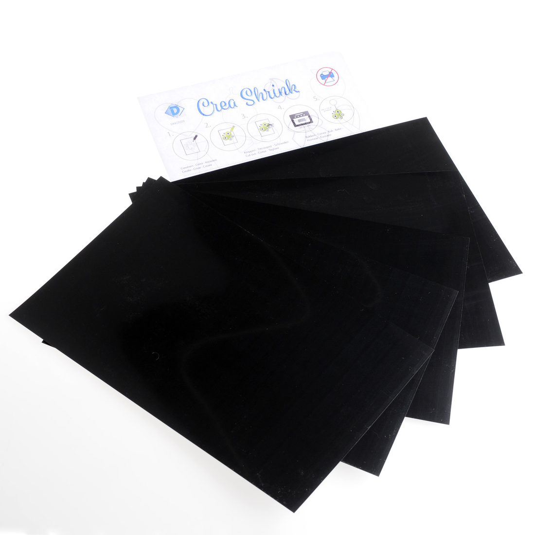 Krimpfolie A4, 5 stuks zwart Krimpfolie A4, 5 stuks zwart