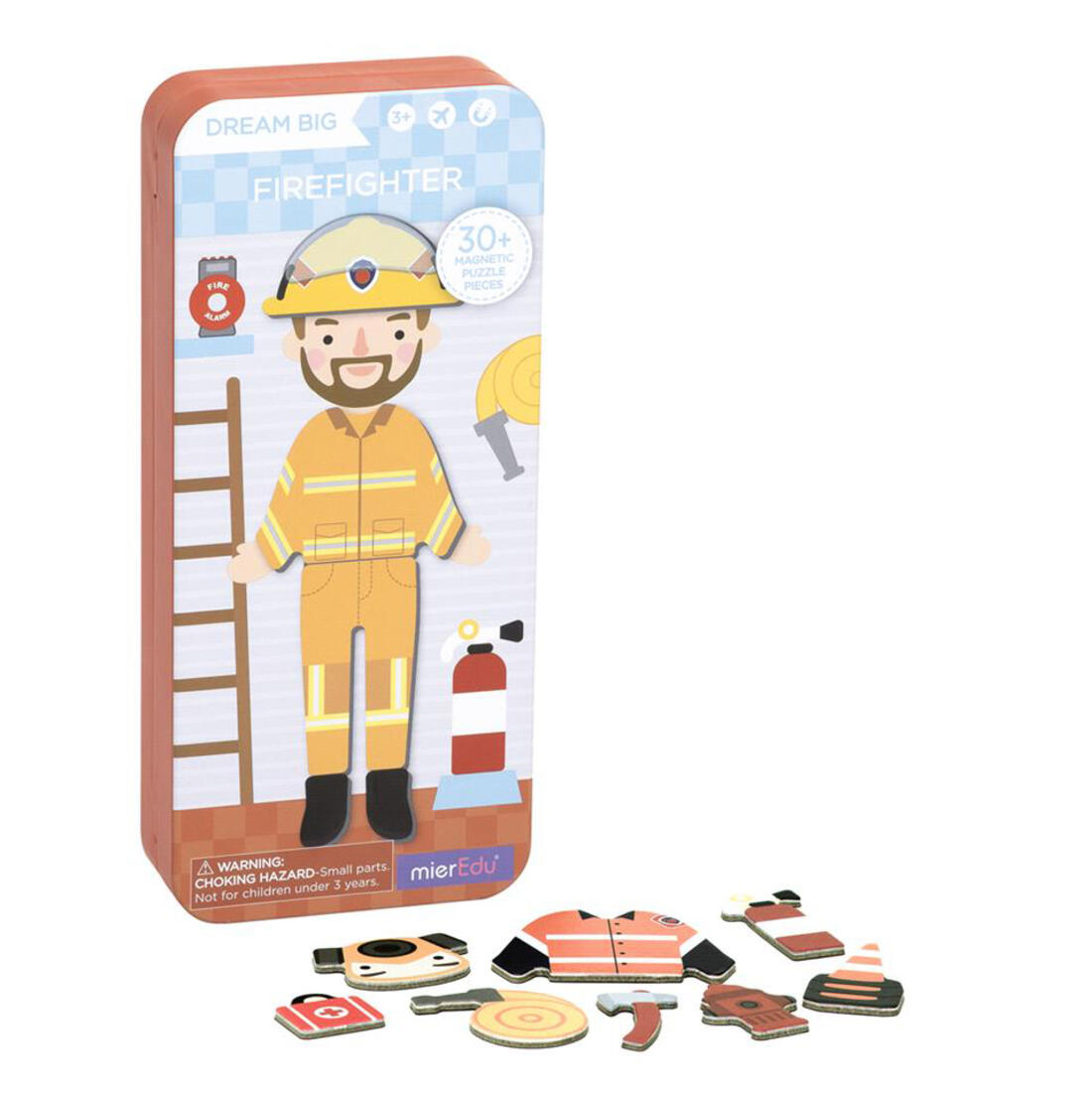 Magnetische reisbox puzzelspel brandweerman 3+ Magnetische reisbox puzzelspel brandweerman 3+