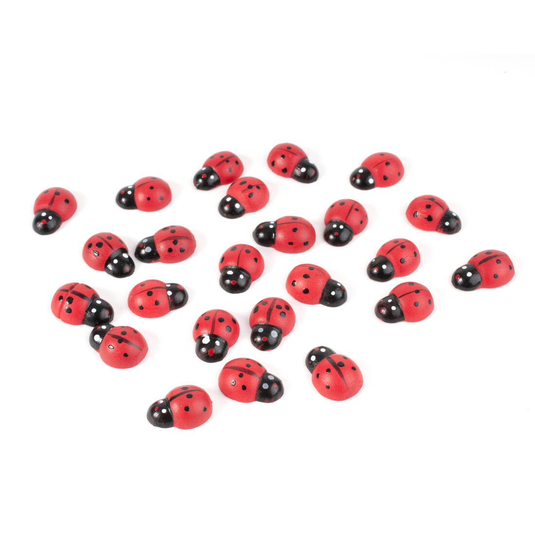 Lieveheersbeestjes 1,5 cm met lijmdot 24 stuks