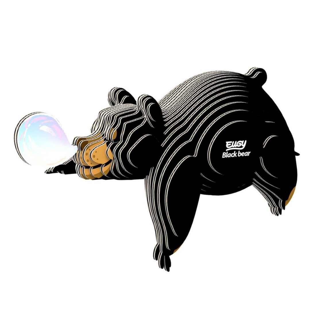 Eugy 3D karton wild dier - zwarte beer
