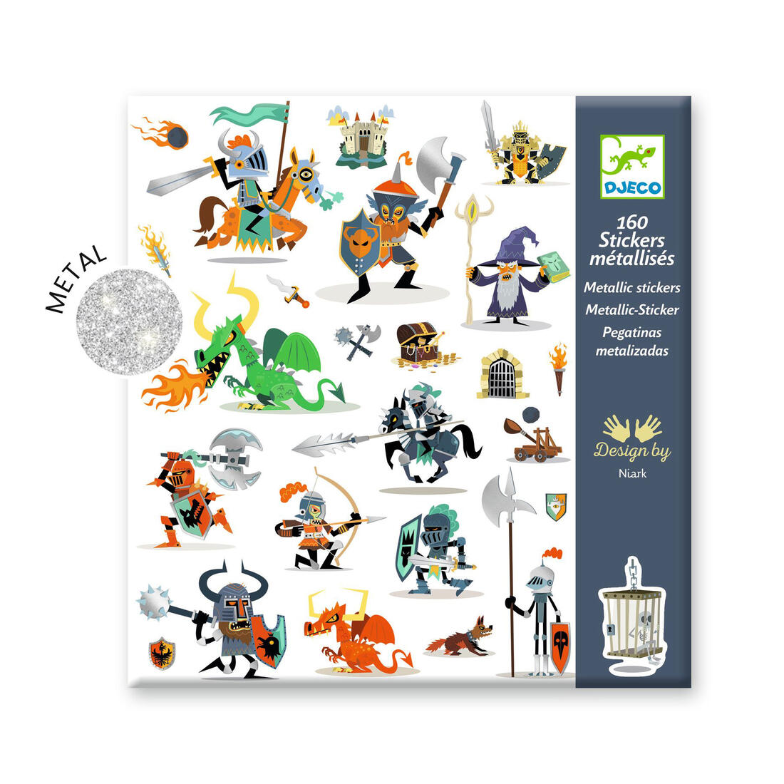Djeco stickers ridders 160 stuks