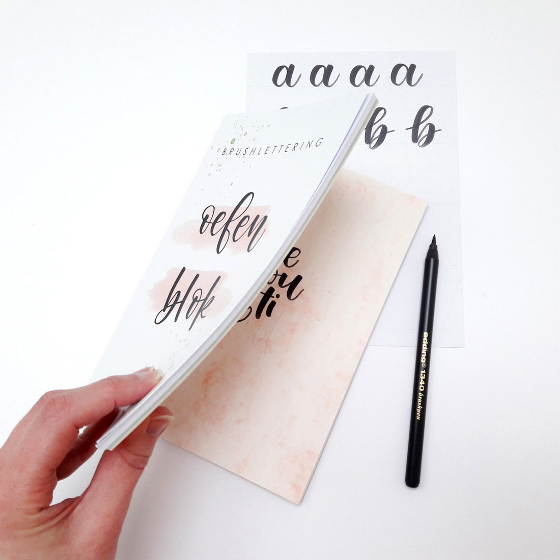 Brushlettering oefenblok A5 Brushlettering oefenblok A5
