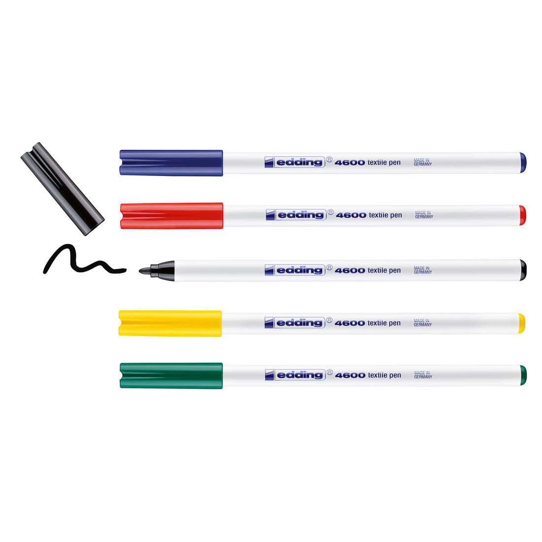 Edding textielstift dun set 5 stuks basic