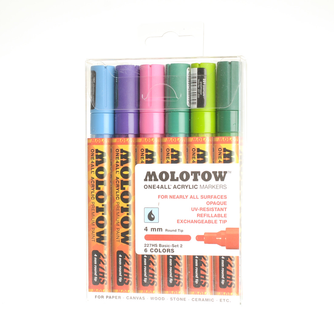 Molotow one4all marker 4 mm 6 stuks Basic Set 2