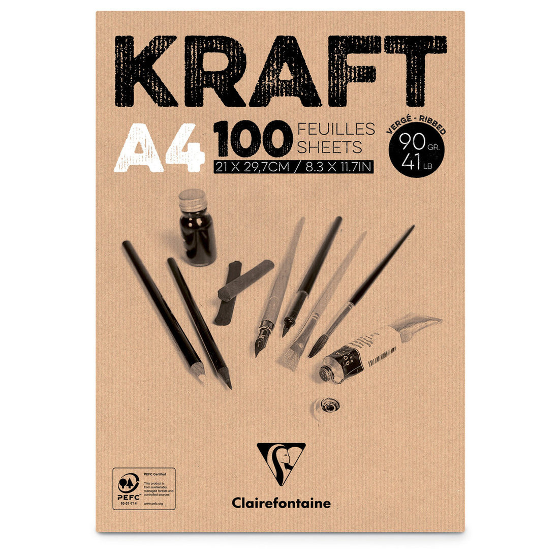 Kraftpapier 90 g 100 vellen A4 Kraftpapier 90 g 100 vellen A4