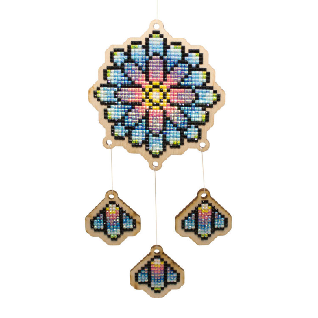 Diamond Painting op hout L Dromenvanger bloem