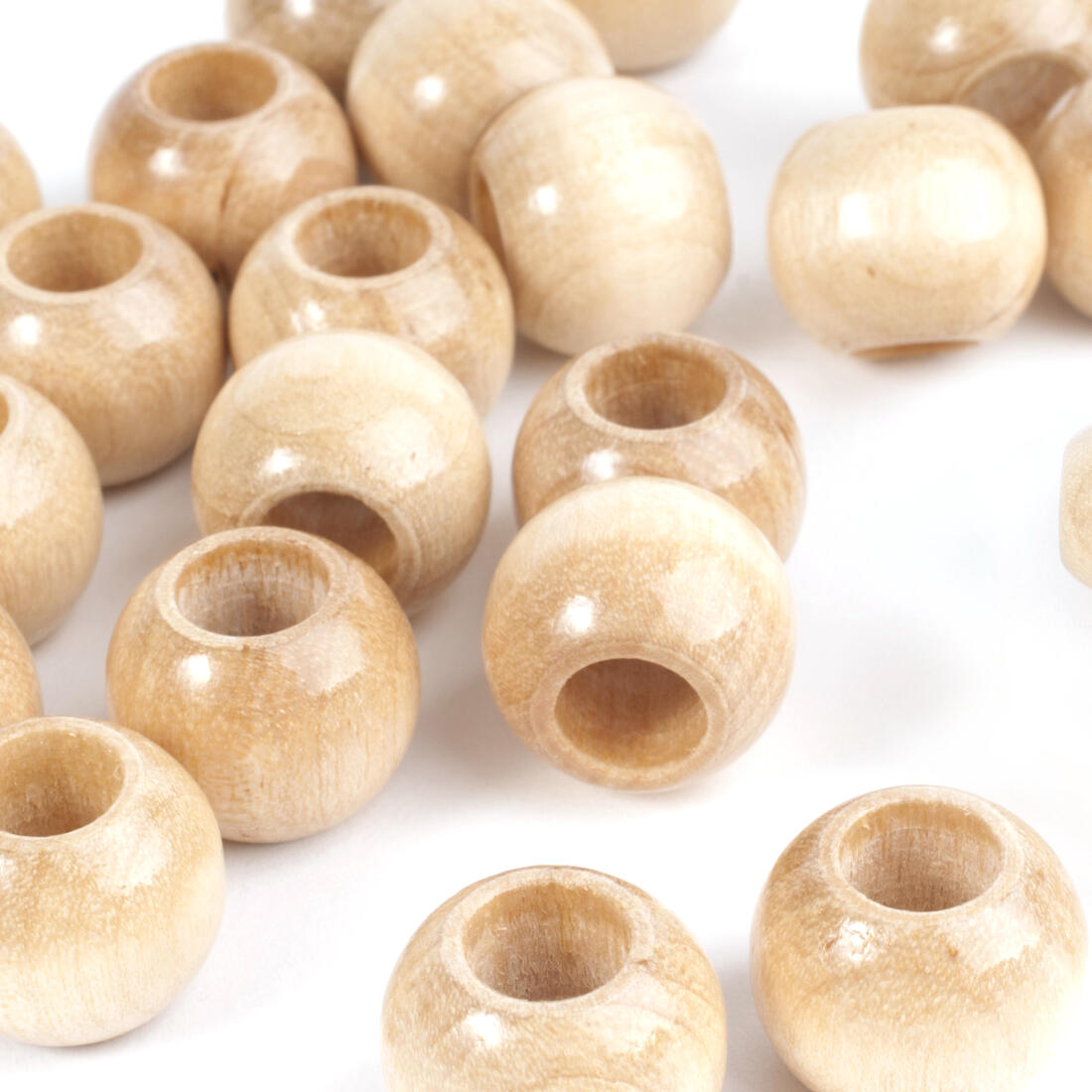 Macramé parel rond 15 mm 25 stuks natuur Macramé parel rond 15 mm 25 stuks natuur