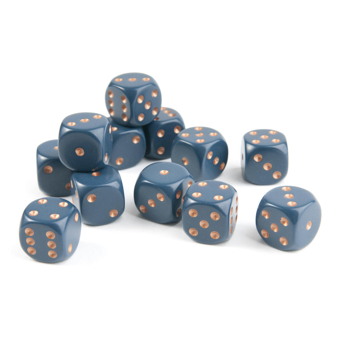 Dobbelsteenset 16 mm donkerblauw 12 stuks Dobbelsteenset 16 mm donkerblauw 12 stuks