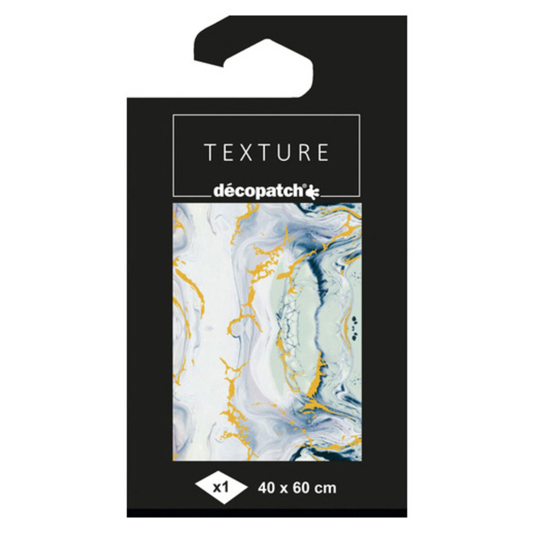 Decopatch papier Texture 40 x 60 cm marmer blauw